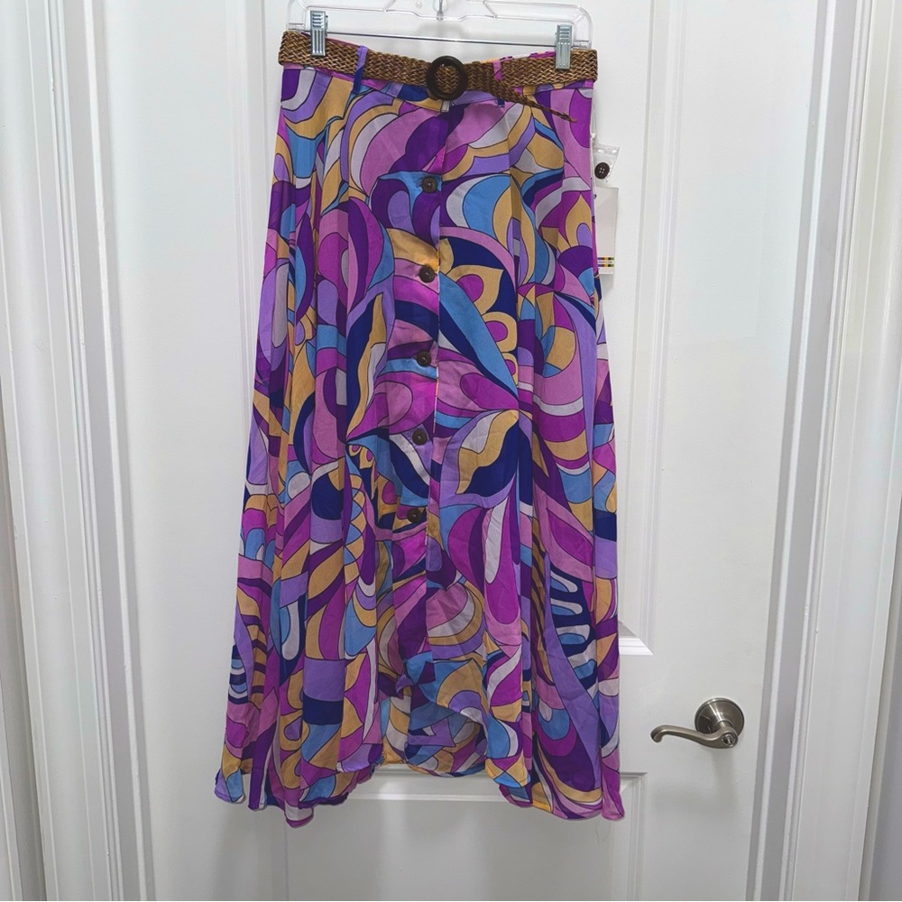 NWT Boutique Bought Live 4 Truth Chiffon Style Flowy Maxi Skirt